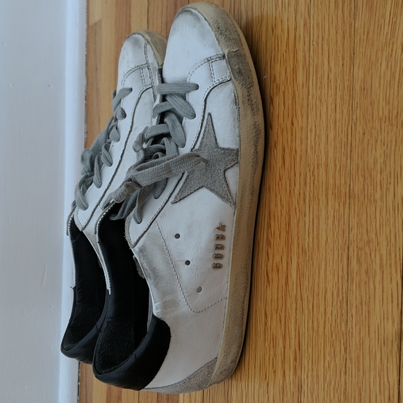 Golden Goose Black & White Superstar Sneakers size 9/39 - Picture 5 of 6